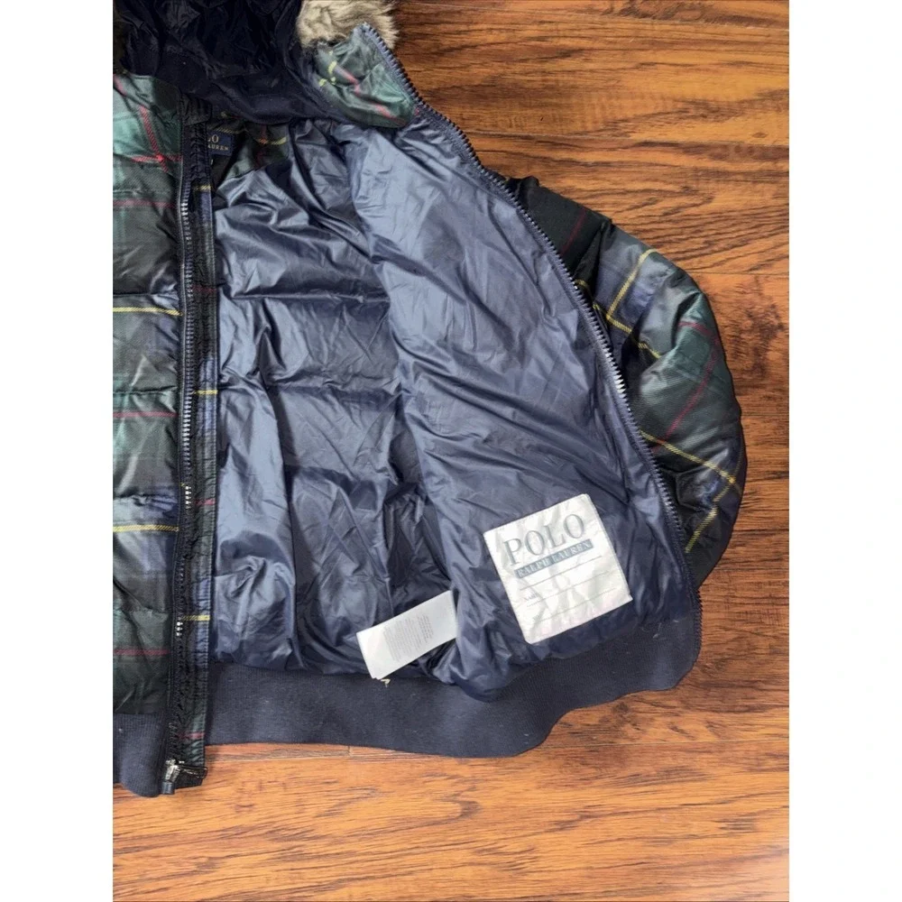 Polo Ralph Lauren Kids Plaid Water Resistant Down Jacket - Large (12-14)